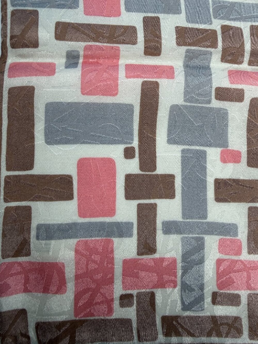 Vintage Yves Saint Laurent YSL Cotton Scarf Geometric 22" - Picture 9 of 13